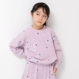 Jハート/ラベンダー | 綿100％ 総柄プリント トレーナー | chil2