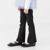 ブラック | ストレッチ フレアパンツ キッズ | chil2