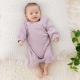 ラベンダー | ロンパース 綿100％ ベビー 無地 長袖 裏毛 前開き chil2 | chil2