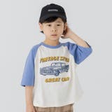 Dくるま/スモークブルー | 綿100% ラグラン 半袖Tシャツ | chil2