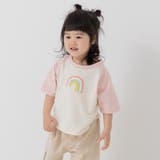 Kにじ/スモークピンク | 綿100% ラグラン 半袖Tシャツ | chil2