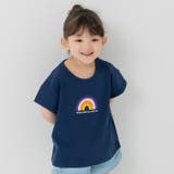 Dにじ/ネイビー | キッズ 半袖 Tシャツ | chil2