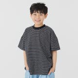 ブラック | 綿100% ボーダー 半袖Tシャツ | chil2