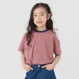ピンク | 綿100% ボーダー 半袖Tシャツ | chil2