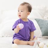 パープル | ロンパース カバーオール 半袖 | chil2