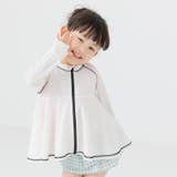 クリーム | UVカット90%以上 フリルラッシュガード キッズ | chil2