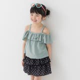 ミント×ドット | フリル オフショルダー 水着セットアップ | chil2