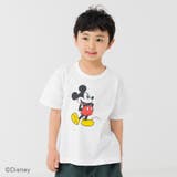 Aスタンディング/ホワイト | ミッキーマウス 半袖Tシャツ キッズ | chil2