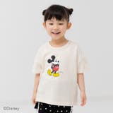 Bスタンディング/クリーム | ミッキーマウス 半袖Tシャツ キッズ | chil2