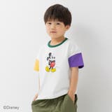 Cマルチ配色/ホワイト | ミッキーマウス 半袖Tシャツ キッズ | chil2