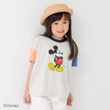 Dマルチ配色/オートミール | ミッキーマウス 半袖Tシャツ キッズ | chil2