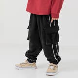 ブラック | 裏起毛 カーゴパンツ キッズ | chil2