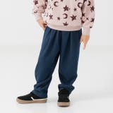 Aデニム風/ネイビー | 裏起毛 ジョガー ワイドパンツ | chil2