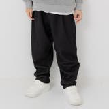 Bデニム風/ブラック | 裏起毛 ジョガー ワイドパンツ | chil2