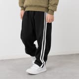 Cライン/ブラック | 裏起毛 ジョガー ワイドパンツ | chil2