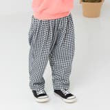 Fギンガム/ブラック | 裏起毛 ジョガー ワイドパンツ | chil2