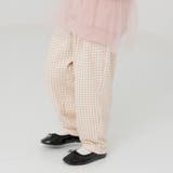 Gギンガム/ベージュ | 裏起毛 ジョガー ワイドパンツ | chil2