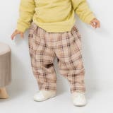 Hチェック/ベージュ | 裏起毛 ジョガー ワイドパンツ | chil2