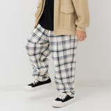 Iチェック/ブラック | 裏起毛 ジョガー ワイドパンツ | chil2
