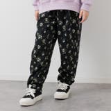 Jボタニカル/ブラック | 裏起毛 ジョガー ワイドパンツ | chil2