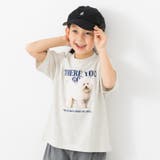Dドッグ/オートミール | ビッグシルエット プリント 半袖Tシャツ | chil2