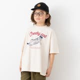 Eキャット/クリーム | ビッグシルエット プリント 半袖Tシャツ | chil2