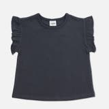 チャコール | 無地 袖フリル Tシャツ | chil2