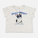 Aフレンチブル/オートミール | プリント 半袖 Tシャツ | chil2