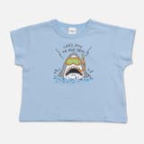 Fサメ/サックス | プリント 半袖 Tシャツ | chil2