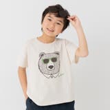 Hくま/クリーム | プリント 半袖 Tシャツ | chil2