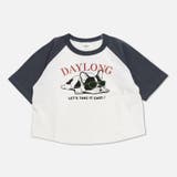 Bフレンチブル/チャコール | プリント ラグラン 半袖Tシャツ | chil2