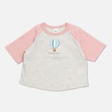 Q気球/Sピンク | プリント ラグラン 半袖Tシャツ | chil2