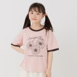 Bフラワー/Sピンク | プリント リンガー 半袖Tシャツ | chil2