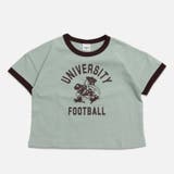 Cフットボール/ミント | プリント リンガー 半袖Tシャツ | chil2