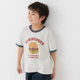 Hバーガー/オートミール | プリント リンガー 半袖Tシャツ | chil2