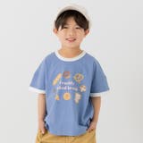 Iパン祭り/Sブルー | プリント リンガー 半袖Tシャツ | chil2