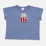Fポップコーン/Sブルー | サガラ刺繍 半袖 Tシャツ | chil2