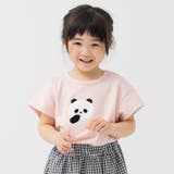 Kパンダ/Sピンク | サガラ刺繍 半袖 Tシャツ | chil2
