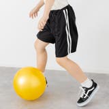 ブラック | 脇ライン ストレッチ ハーフパンツ | chil2