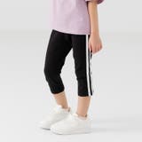 ブラック | 脇ライン 7分丈 レギンスパンツ | chil2