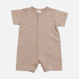 ベージュ | 無地 半袖ロンパース カバーオール | chil2