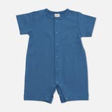 ブルー | 無地 半袖ロンパース カバーオール | chil2