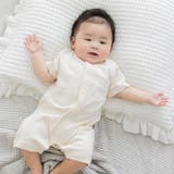 クリーム | 無地 半袖ロンパース カバーオール | chil2