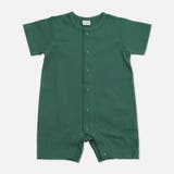 グリーン | 無地 半袖ロンパース カバーオール | chil2