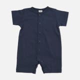 ネイビー | 無地 半袖ロンパース カバーオール | chil2