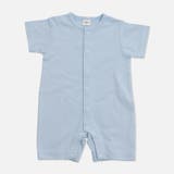 サックス | 無地 半袖ロンパース カバーオール | chil2