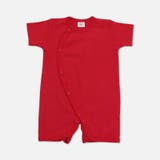 レッド | 無地 半袖ロンパース カバーオール | chil2