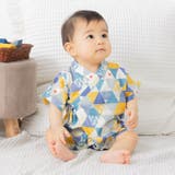 三角富士山柄 | 甚平 カバーオール ロンパース | chil2