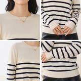 パネルボーダー ボートネック ニット | Cinderella | 詳細画像8 