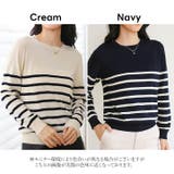 パネルボーダー ボートネック ニット | Cinderella | 詳細画像9 